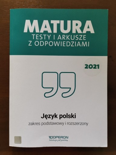 Zdjęcie oferty: język polski matura testy arkusze z odpowiedziami