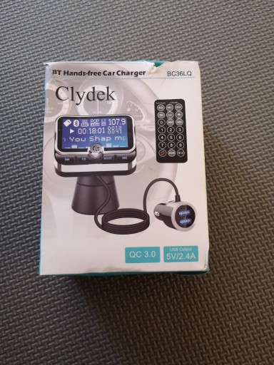 Zdjęcie oferty: Transmiter samochodowy Clydek bc36lq FM Bluetooth