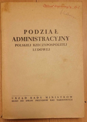 Zdjęcie oferty: Podział administracyjny PRL 1960