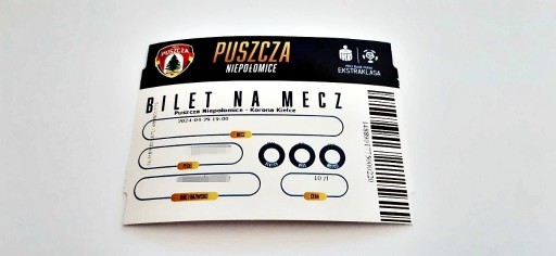 Zdjęcie oferty: bilet PUSZCZA Niepołomice - KORONA Kielce 29.04.24