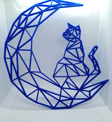 Zdjęcie oferty: Kot na półksiężycu, 2D, dekoracja na ścianę, drzwi