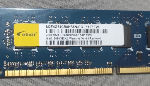 Zdjęcie oferty: Pamięć RAM 4 GB DDR3 1333 MHz 