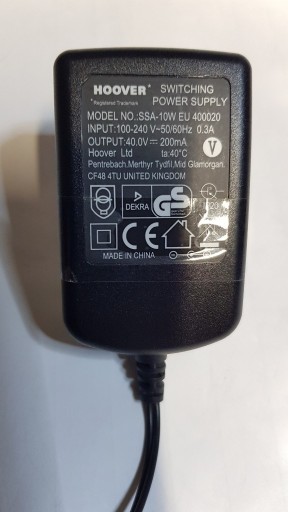 Zdjęcie oferty: Ladowarka HOONVER  SSA-10W-EU  40020  40V  0,2A