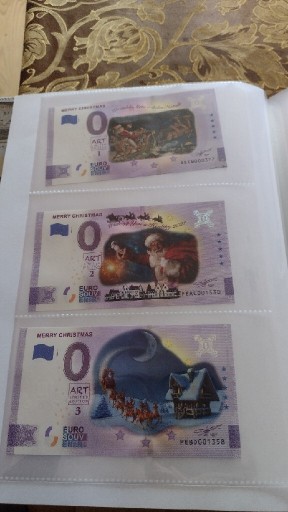 Zdjęcie oferty: Banknoty 0 euro kolor święta komplet etui 