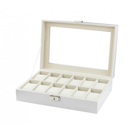 Zdjęcie oferty: Szkatułka pudełko na 12 zegarków biała PD98