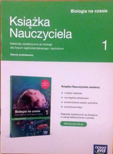 Zdjęcie oferty: Biologia na czasie 1 Książka nauczyc. Zakres podst