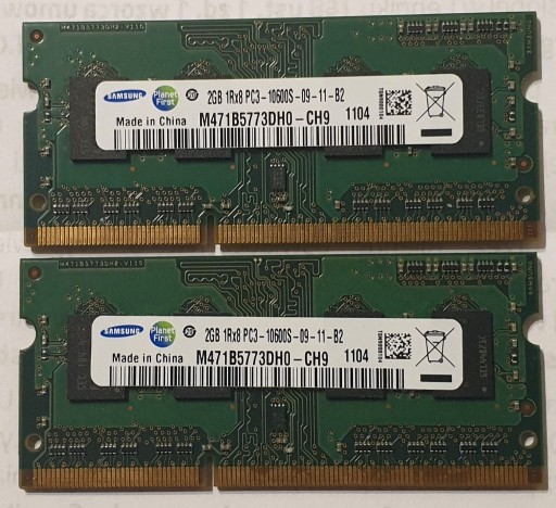 Zdjęcie oferty: Pamięć RAM DDR3 Samsung M471B5773DH0-CH9 2x2GB