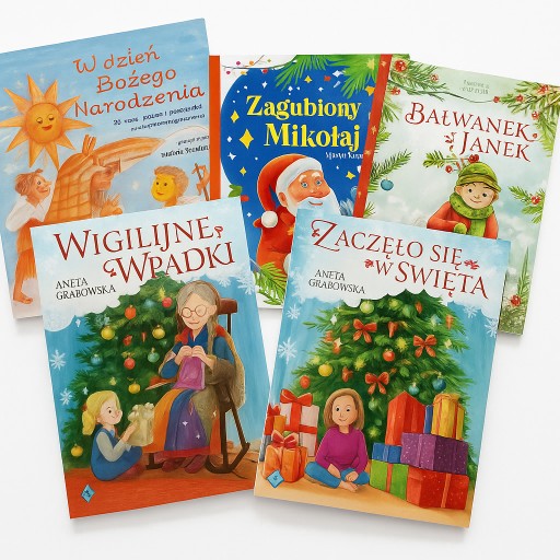 Zdjęcie oferty: W dzień Bożego Narodzenia + Zagubiony Mikołaj + 3 książeczki – nowe