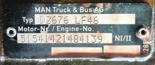 Zdjęcie oferty: Silnik MAN TGX eur6 D2676 LF46