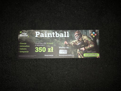 Zdjęcie oferty: VOUCHER PAINTBALL idealny na prezent