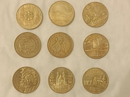 Zdjęcie oferty: Zestaw 9 monet 2 zł, nr 3