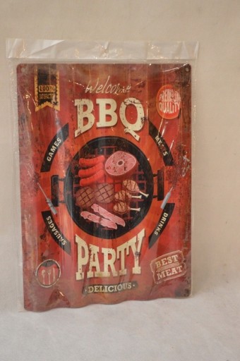 Zdjęcie oferty: BLASZANY SZYLD - BBQ PARTY GRILL STEK OGRÓD