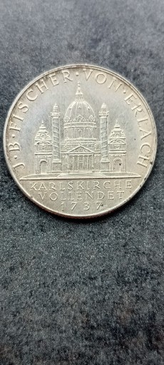 Zdjęcie oferty: 2 schilling 1937r. Austria srebro ładne 