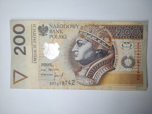 Zdjęcie oferty: Banknot 200 zł 1994 Seria AD