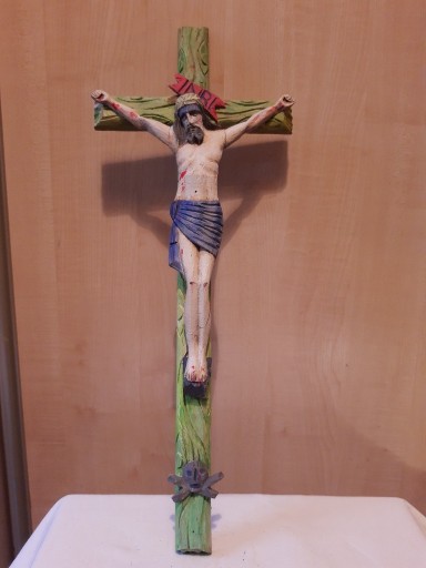Zdjęcie oferty: Ludowy huculski krucyfiks Chrystus lata 50 XX w