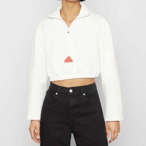 Zdjęcie oferty: Bluza Cropped Half-Zip Sweatshirt Adidas off white