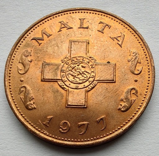 Zdjęcie oferty: MALTA 1 Cent 1977 okołoMENNICZA