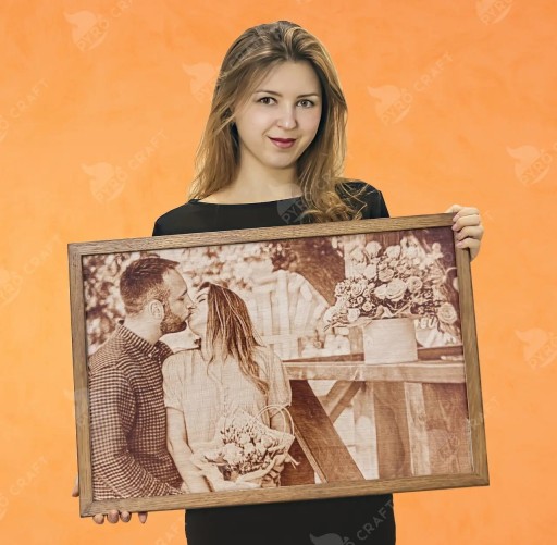 Zdjęcie oferty: Portret, obraz, szkic na desce, drzewie 