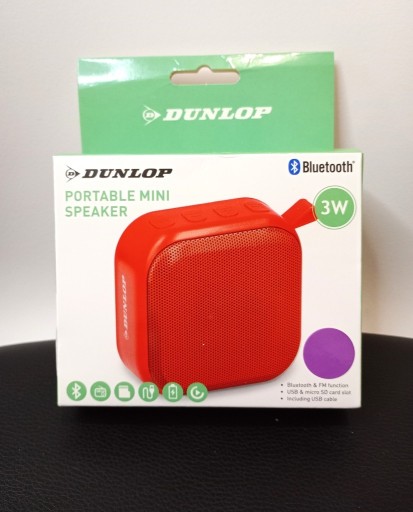 Zdjęcie oferty: Głośnik bezprzewodowy Bluetooth Dunlop czerwony