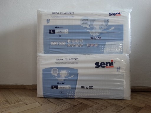 Zdjęcie oferty: Pieluchomajtki SENI Classic roz. M lub L- 2x30szt