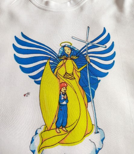 Zdjęcie oferty: Koszulka z własnoręczny nadruk Anioł i chłopczyk M