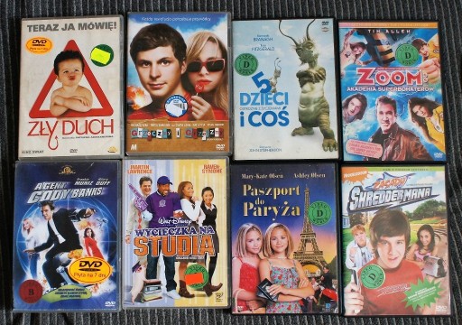 Zdjęcie oferty: Filmy DVD kolekcja 8 filmów dla dzieci