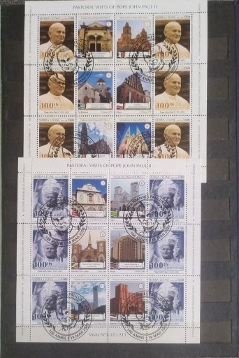 Zdjęcie oferty: Klaser znaczki podróże Jana Pawła II 