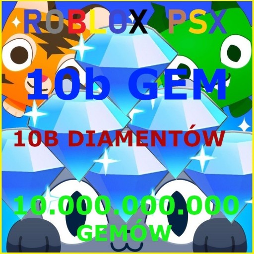 Zdjęcie oferty: ROBLOX Gemy Diamenty 10B Pet Simulator X PSX GEMS