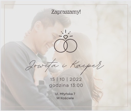 Zdjęcie oferty: Personalizowane zaproszenie ślubne 