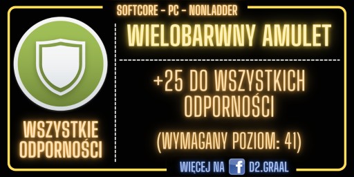 Zdjęcie oferty: DIABLO 2: Wielobarwny Amulet 25% ress (NLD, PC)