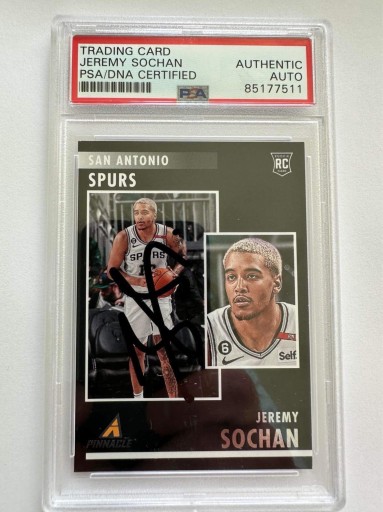 Zdjęcie oferty: Jeremy Sochan karta Panini autograf + certyfikat