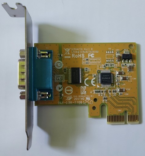 Zdjęcie oferty: Kontroler RS-232 PCIe SUNIX SER6427A Low Profile