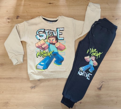 Zdjęcie oferty: Dres komplet ocieplany Minecraft Steve 110/116
