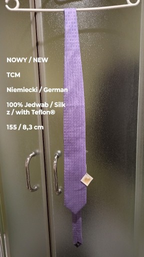 Zdjęcie oferty: NOWY  Niemiecki męski krawat jedwabny zabezpieczony Teflonem, 100% Jedwab