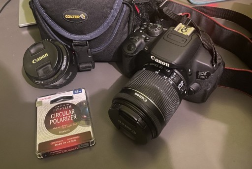 Zdjęcie oferty: Canon 700D obiektyw EF-S 18-55 + EF 50, filtr UV