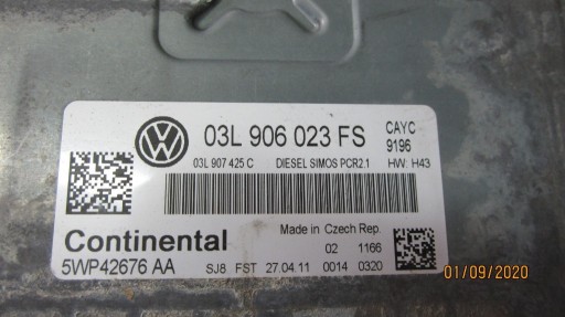 Zdjęcie oferty: Sterownik silnika VW 1.6 TDI 