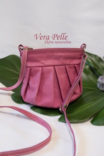 Zdjęcie oferty: Vera Pelle różowa skórzana torebka