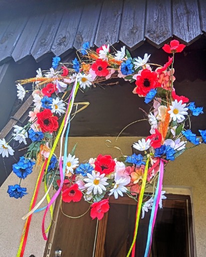 Zdjęcie oferty: Wiecha wianek kwiaty polne maki Chabry stokrotki 