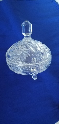 Zdjęcie oferty: stara kryształowa cukiernica waza z pokrywką zprlu