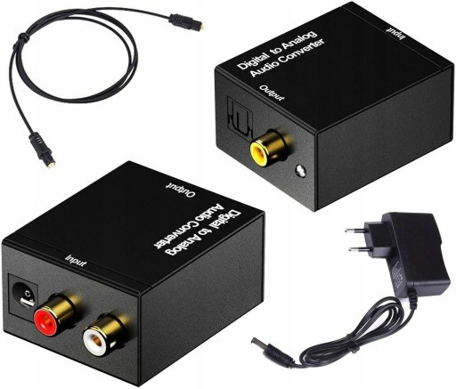 Zdjęcie oferty: ADAPTER AUDIO CYFROWY NA ANALOG KONWERTER TOSLINK DO COAXIAL