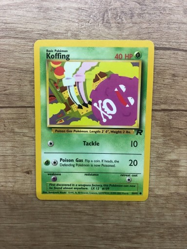 Zdjęcie oferty: Karta Pokemon koffing Team Rocket 58/82