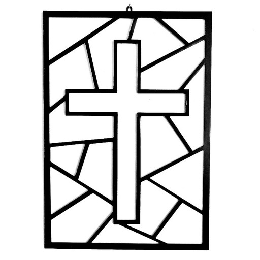 Zdjęcie oferty: Metalowy krzyż ozdobny na ścianę 50x35cm