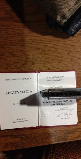 Zdjęcie oferty: Medal z legitymacją Lech Kaczyński 
