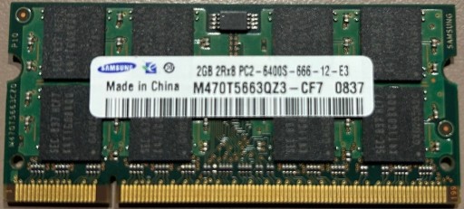 Zdjęcie oferty: Pamięć RAM 4GB DDR2 2x 2GB 6400S 666-12-E3