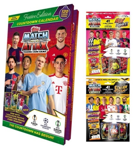 Zdjęcie oferty: Match Attax 2023/24 UEFA zestaw Update Kalendarz