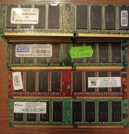Zdjęcie oferty: Ram DDR 512mb 400MHz (cena za 1 sztuke)