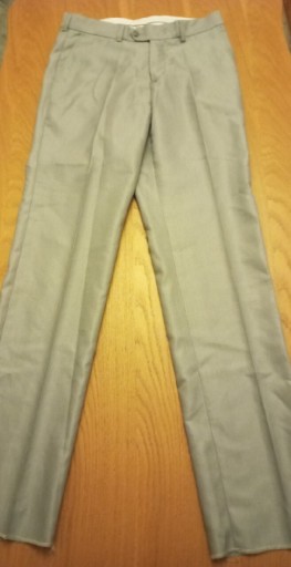 Zdjęcie oferty: Spodnie garniturowe męskie eleganckie prążki szare