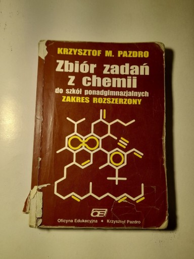 Zdjęcie oferty: Zbiór zadań z chemii Krzysztof M. Pazdro