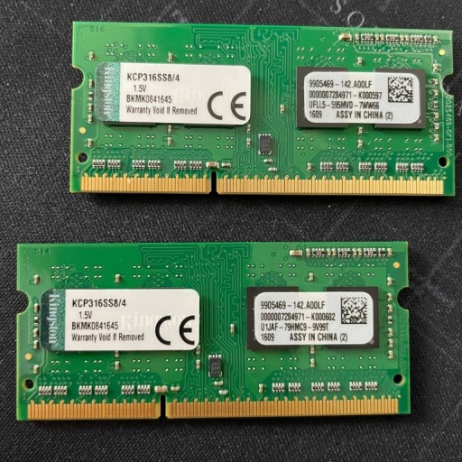 Zdjęcie oferty: Pamięć RAM SODIMM DDR3 Kingston 2x4GB KCP316SS8/4
