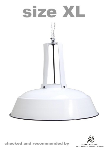 Zdjęcie oferty: Duża lampa wisząca biała metalowa loft XL